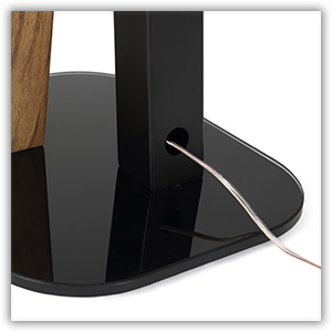 Eximus Bookshelf Speaker Floor Stand Oak Black Color