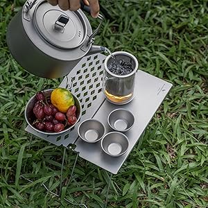 Boundless Voyage チタン 網テーブル Amazon | Boundless Voyage チタン 焼き網 グリルスタンド