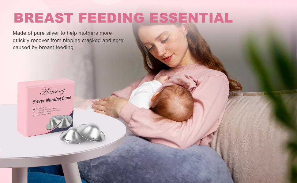 Silver Nursing Cups, Breast feeding Essential
