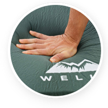 WELLAX Sleeping Pad - Foam Camping Mats, Fast Air Self-Inflating Insulated Durable Mattress for Backpacking, Traveling and Hiking - Ultrathick All-Weather Foam Pad with Build in Pillow (Green-3") 18 Revolutionary Design