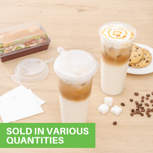 Coordinate our cold cups with lids to securely contain guests' drinks while walking or driving.