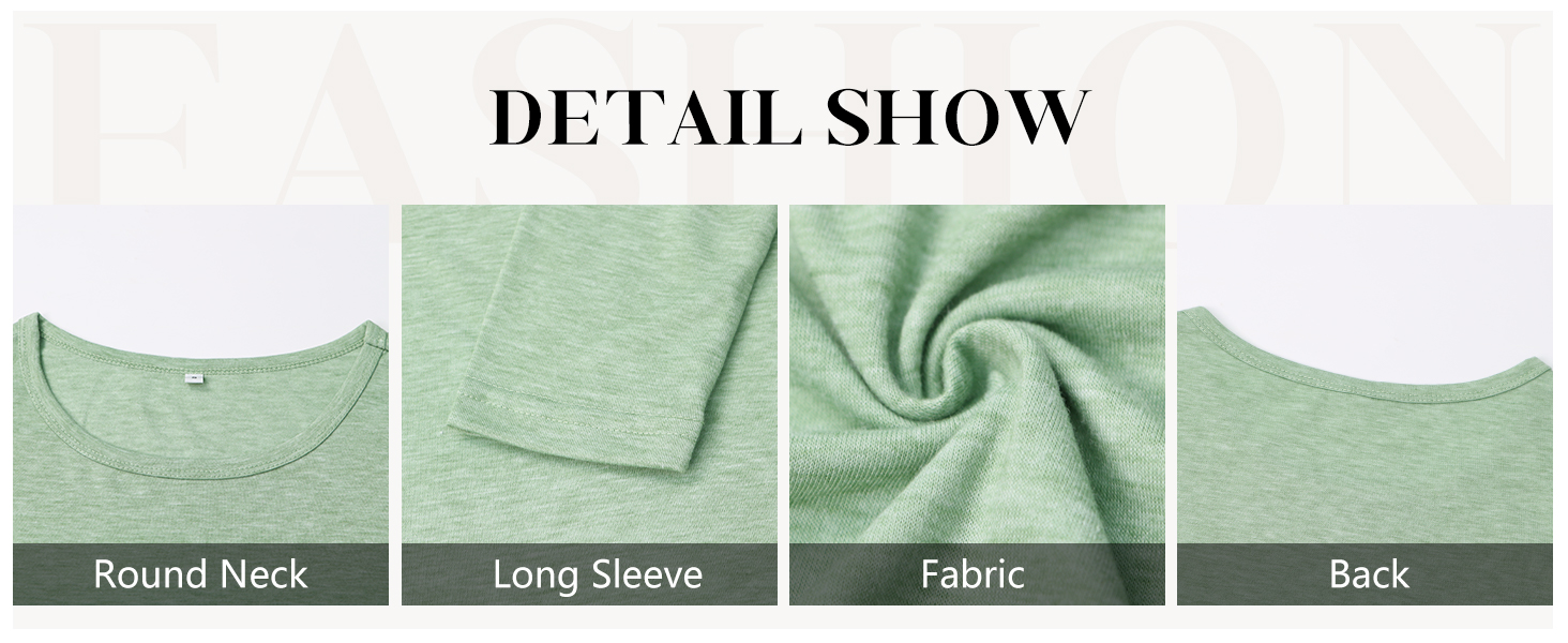 Basic Long Sleeve Tops 3 Pack