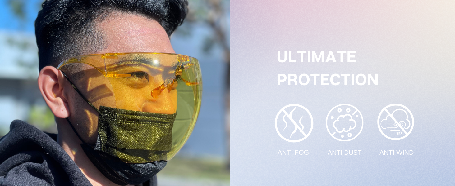 anti dust, anti fog, anti wind shield