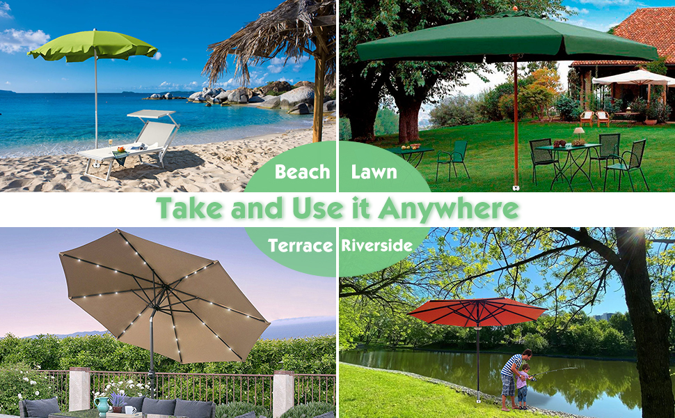 DAKEPOLE Beach Umbrella Sand Anchor,Heavy Duty Metal No