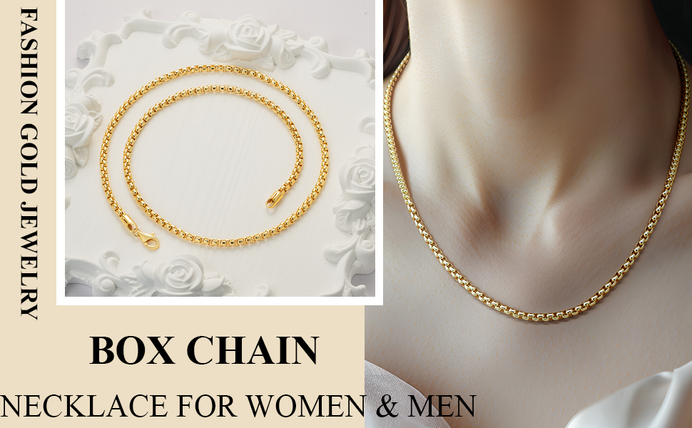 MONA MILANI 14K Gold Necklace for Women Mens Necklace