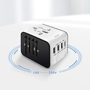 変換プラグ 海外 変換器 電源変換アダプター コンセント変換 A C O Bfタイプ 3つusb Aと１つusb Cポート付き アメリカ イギリス ヨーロッパ 韓国 オーストラリアなど150ヶ国家対応 海外用コンセント マルチプラグ 贈物