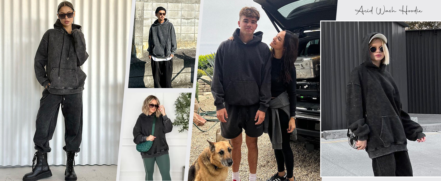 Fashion Heavyweight Hooded Basic Couples Streetwear Sweatshirts