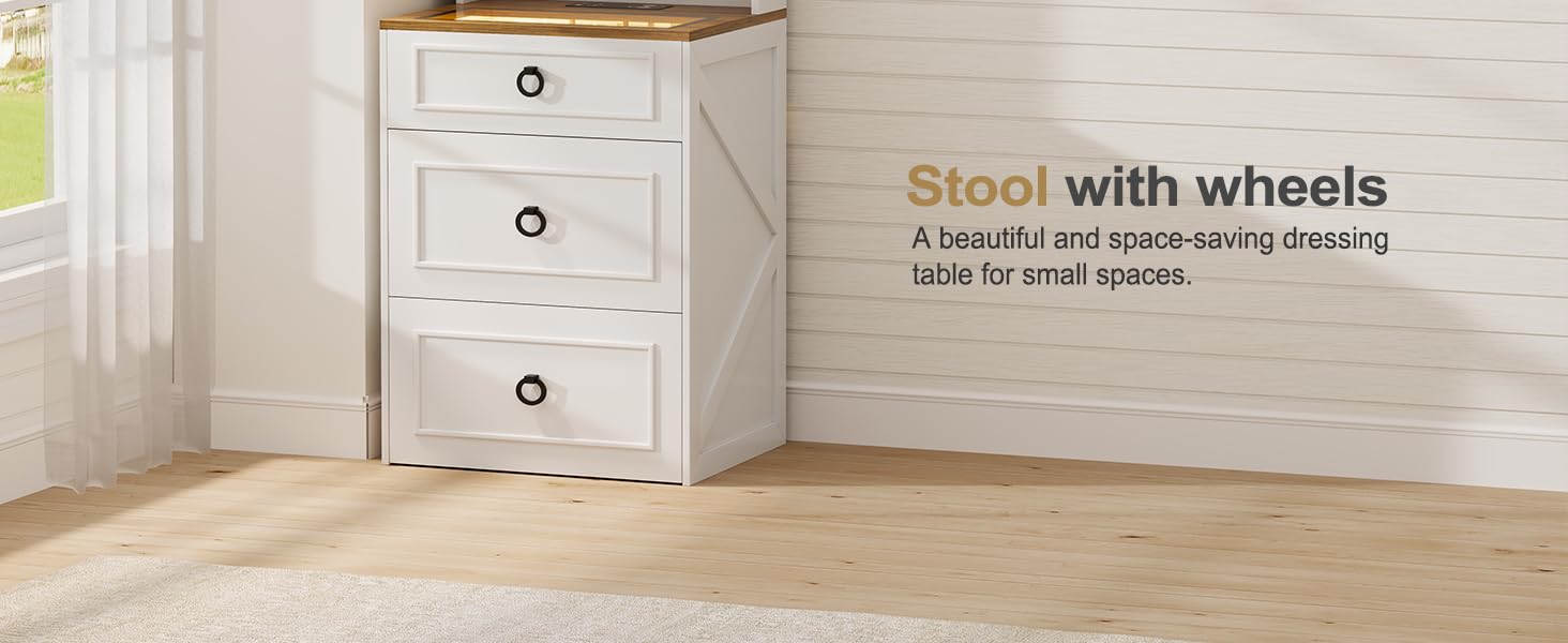 makeup desk with drawers