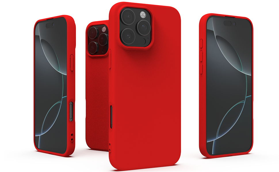 Apple iPhone 16 Pro Max Silicone Phone Case Red