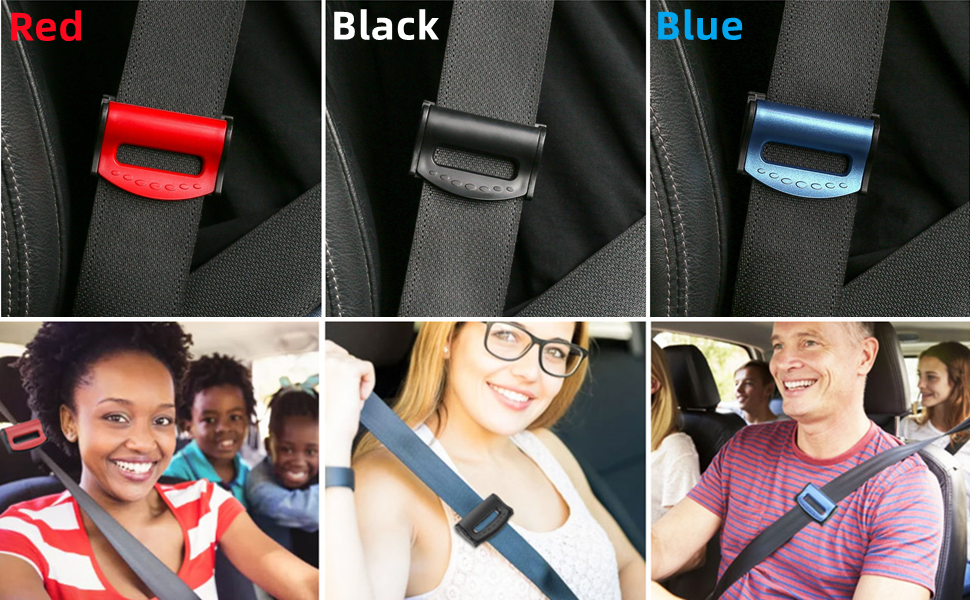 Car Seat Belt Clip, 6 Pack Seatbelt Adjuster for Adults, Comfort