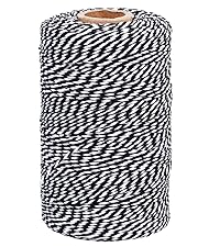 black white cotton twine