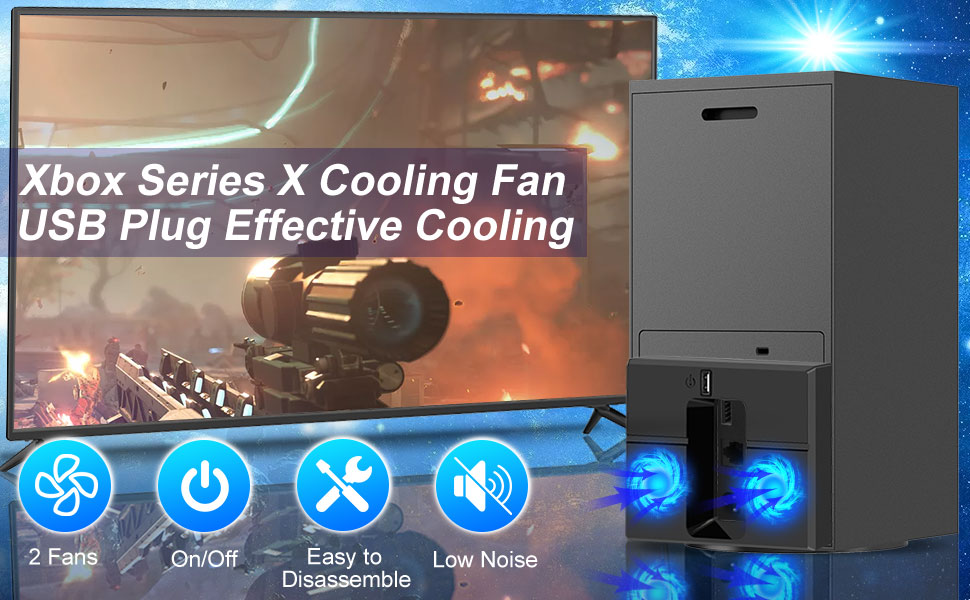 Linkstyle Vertical Cooling Fan for Xbox Series X, USB