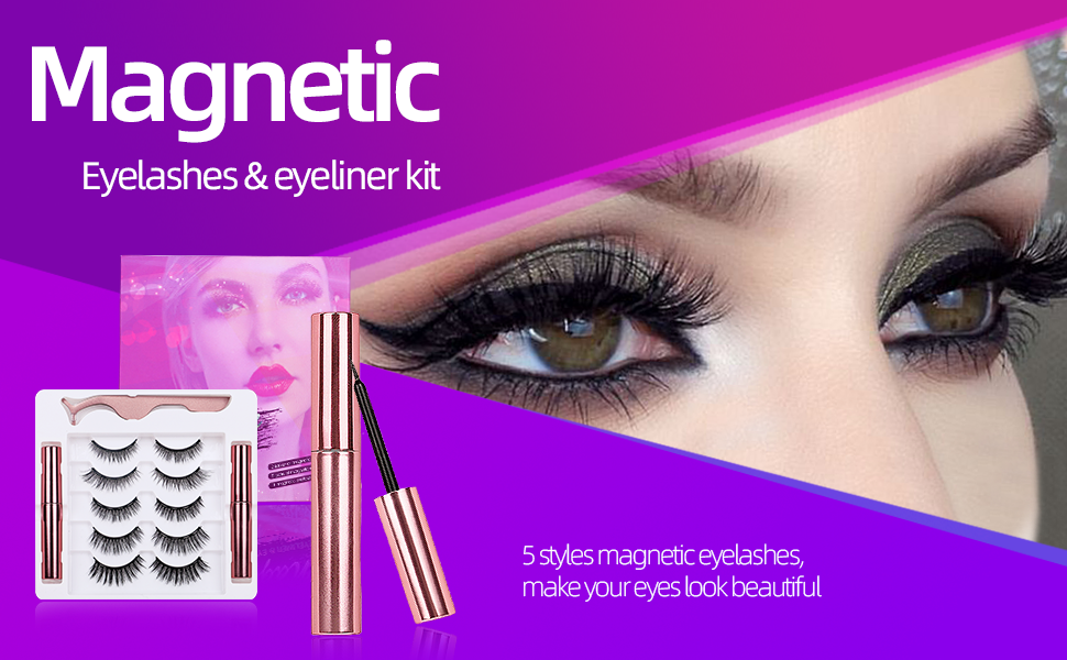 VViN Eyelashes Kit, 5Pairs Reusable