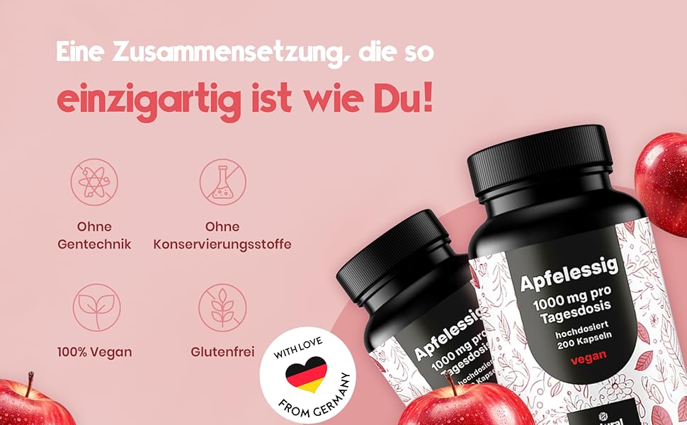 Metabolisme Apple Cider Vinegar capsules, appelazijn tabletten - veganistisch