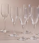 DailyAlley Crystal Wine Glasses Set of 6 | 190ml Transparent Glassware for Champagne, Wine, Mockt...