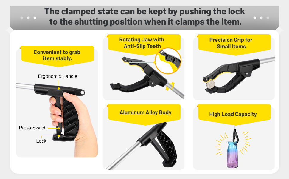 Sabary 20 Pcs Grabber Reacher Trash Pickers Tool 30'' Long
