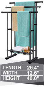 freestanding towel rack