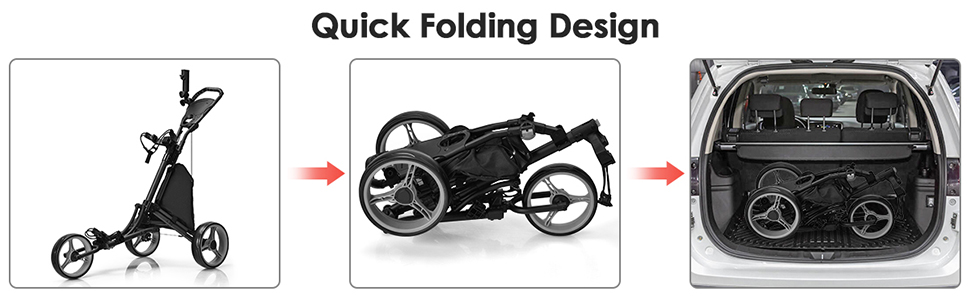 folding golf cart for easy transportation