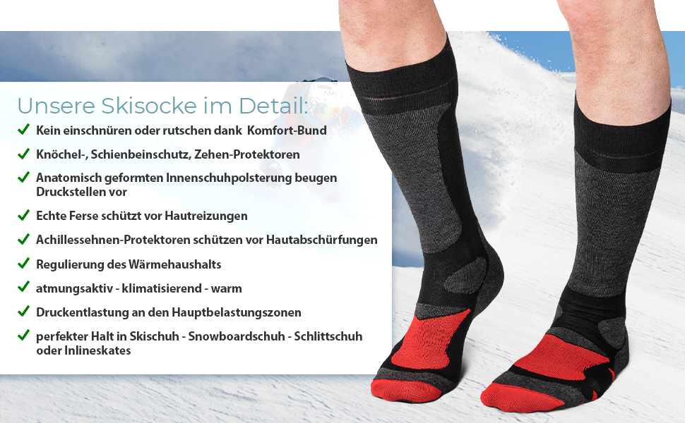 snowboard socken ski socks skisocken herren 47-49 ski socken mann 43 schisocken warme skisocken
