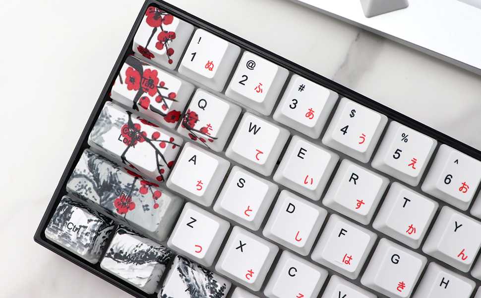 Amazon.com: JSJT Japanese keycaps PBT Dye-Sublimation Plum
