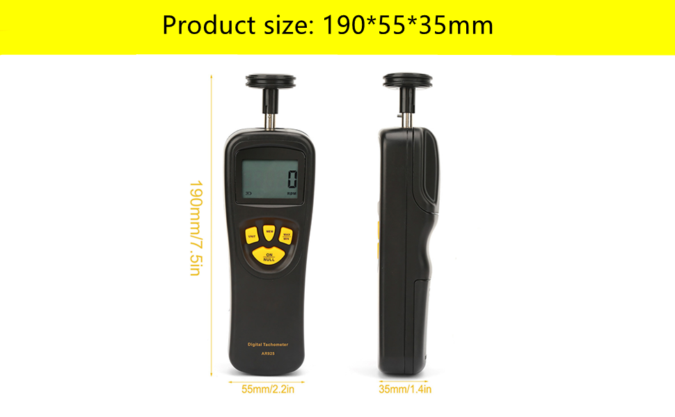 Smart Sensor Digital Tachometer 0.519999RPM Digital Speed Tachometer