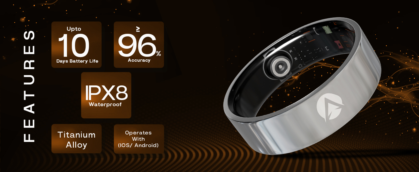 smart ring for men women sleep tracker calories count blood pressure monitor