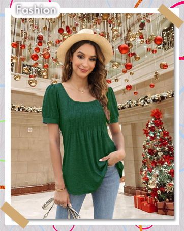 WOMEN GREEN TOPS