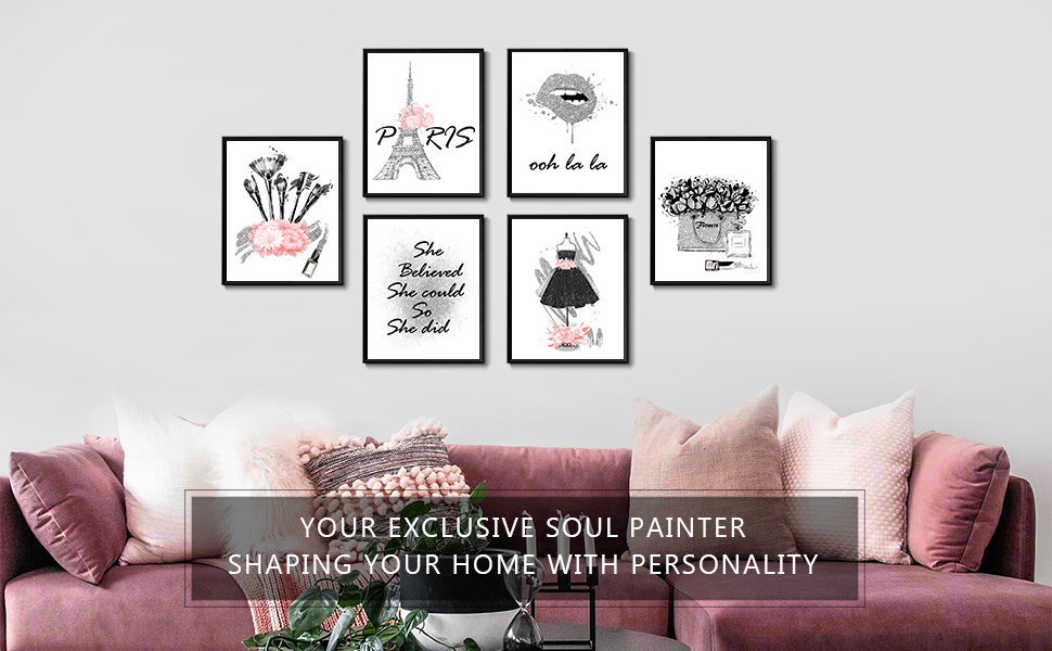 quote prints vogue pictures wall decor makeup canvas wall decor bedroom decor paris decor