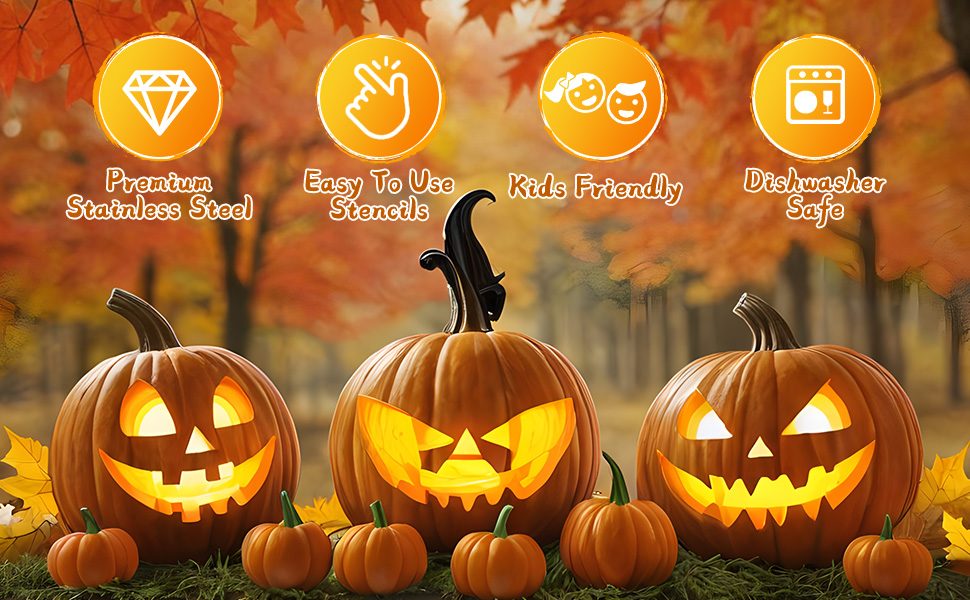 stainless steel pumpkin carving stencils