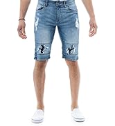 X RAY Jeans Mens Camo Denim Jean Shorts Slim Fit Stretch Casual Knee Legth Hem 12.5