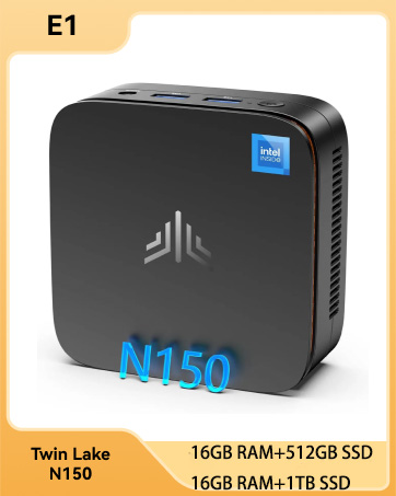 NiPoGi Essenx E1 Mini PC Twin Lake-N N150(Upgraded N100,up