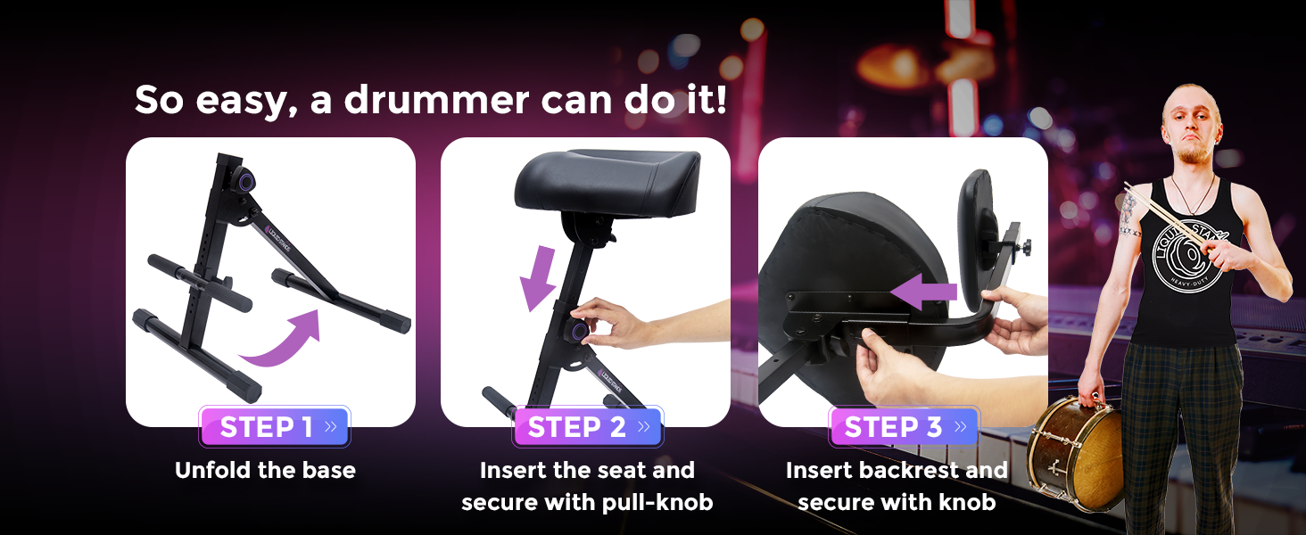 Amazon.com: Liquid Stands Guitar Stool Adjustable Stool - Musician Drum