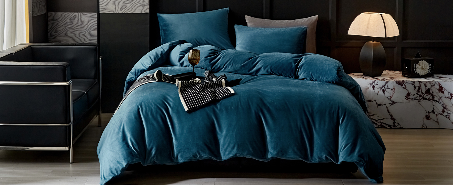 blue duvet cover