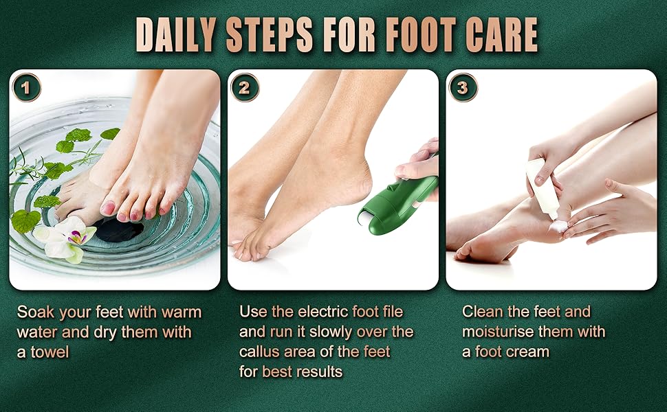 Electric Foot File Feet Hard Skin Remover, Professional Callus Remover Foot Grinder Pedicure