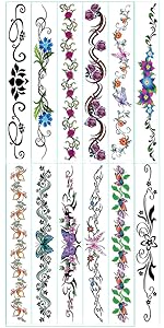 Flower Navel Temporary Tattoos