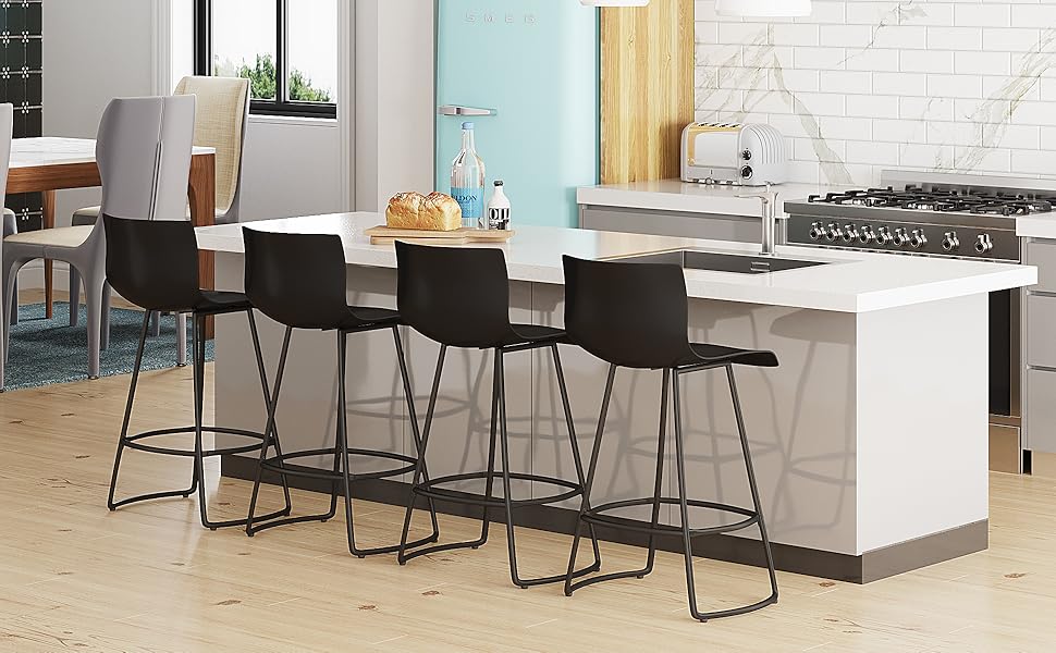 POINTANT Bar Stools Set of 4 Bar Stools Counter Height Bar
