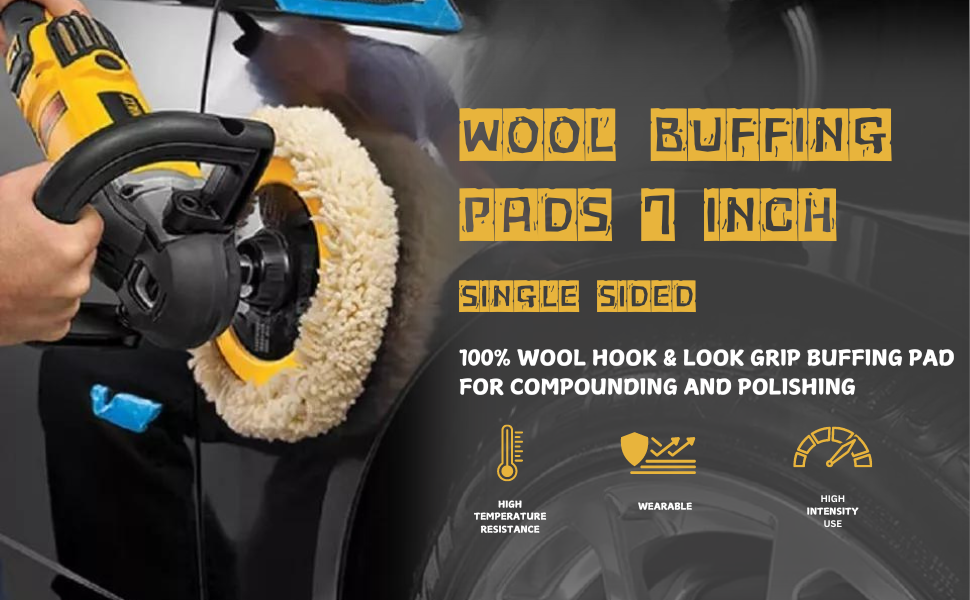 wool buffing pads 7 inch