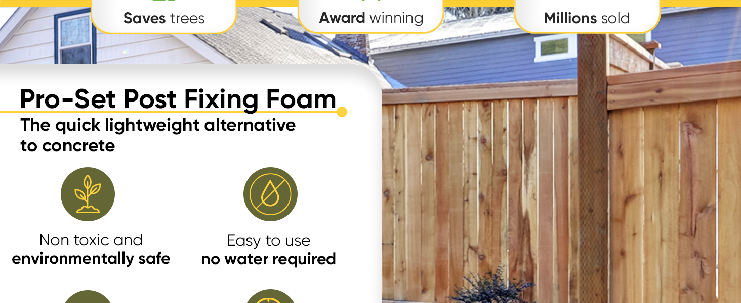 Postsaver ProSet Post Fixing Foam Quick and Easy Foam Concrete