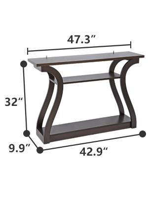 Amazon.com: ZENY Console Table, Entryway Table with 3 Tier