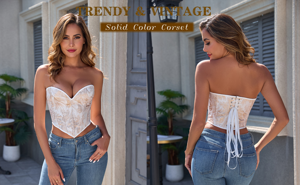 【正規品】Bibiy. LOLA PEPURAMU BUSTIER QIAIYALA Renaissance Vintage Corset Top for Women Gold