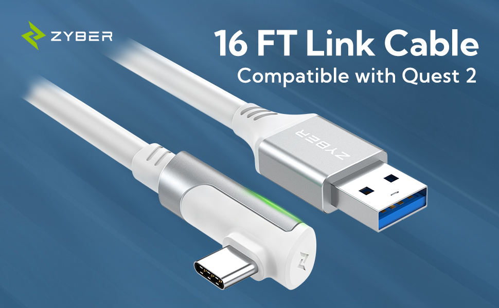 ZYBER Link Cable 5M for Oculus Quest 2 and Quest 3, VR Headset Link