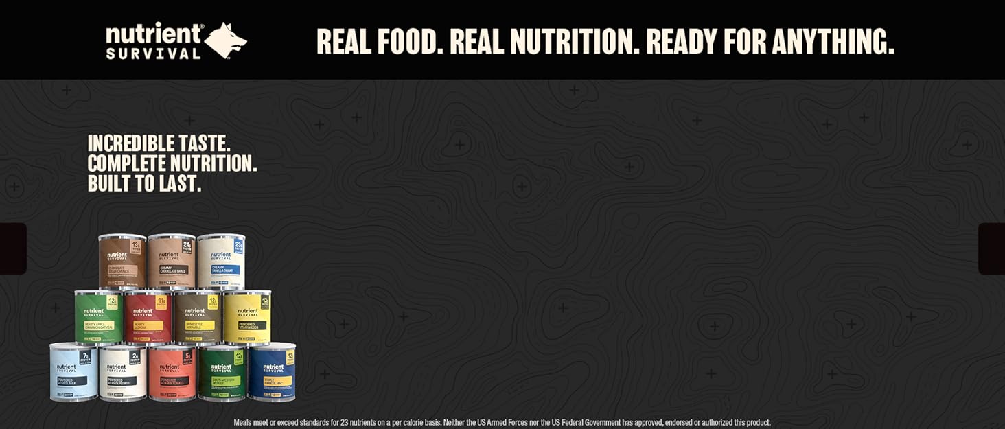 Nutrient Survival. Real Food. Real Nutrition. Ready For Anything.