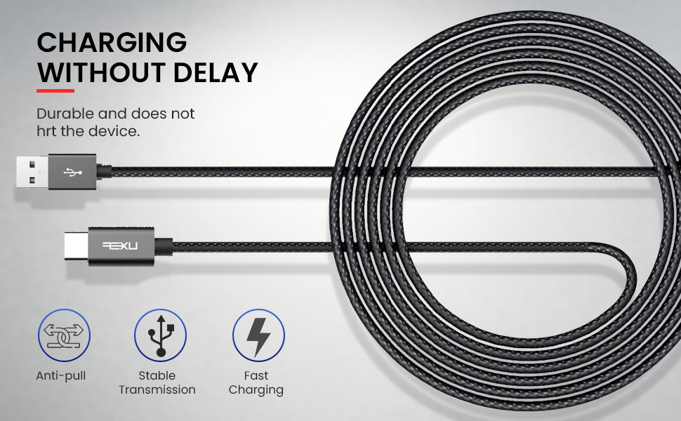 Universal USB-C Charging Cable, 22AWG Fast Nylon Braided Charger Lead for Sony PS5 PlayStation 5 DualSense Wireless Controller/Xbox Series X/S/Nintendo Switch Pro Controllers, etc (2m / 6.5ft) 15 EBC_PS5_3