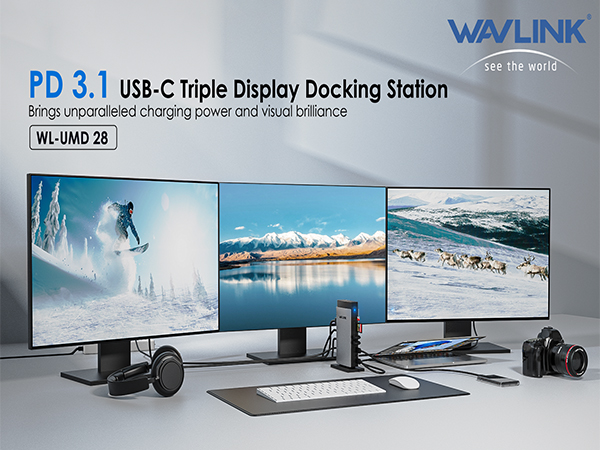 ドッキングステーション WL-UMD28 11-in-1 3モニター ノートPC ドッキングステーション WL-UMD28 11-in-1 3モニター ノートPC