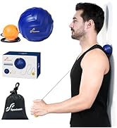 Sportneer Massage Lacrosse Ball with String, Deep Tissue Massager for Back Myofascial Release, Sh...