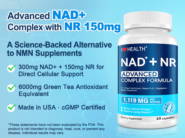 Amazon.com: NAD Supplement 1119 mg with NR | Advanced