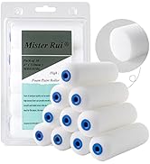 Mister Rui Foam Paint Roller, Sponge Paint Roller Sleeve, High Density Foam, for Furniture Painti...
