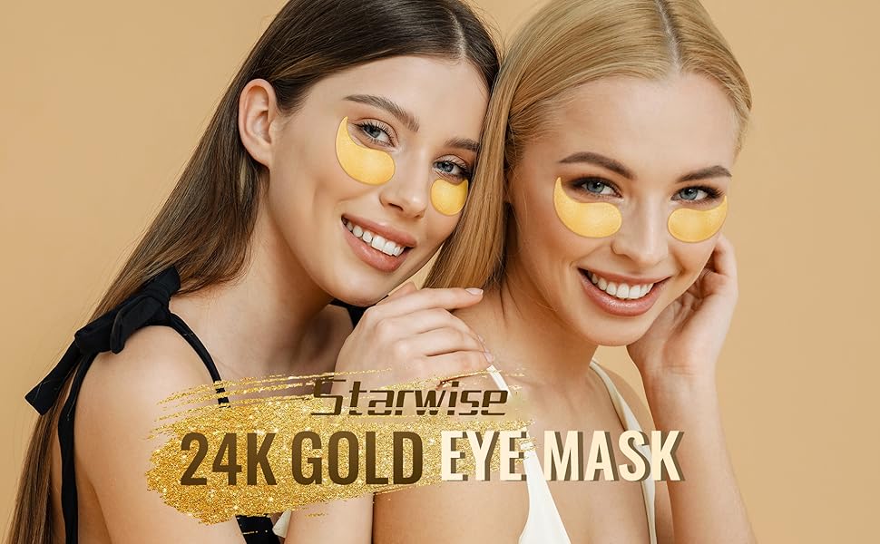 Starwise 24k Gold Under Eye Patches 60 Pcs Eye Mask Pure