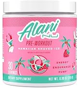 Alani Nu Pre Workout Powder Hawaiian Shaved Ice | Amino Energy Boost | Endurance Supplement | Sug...