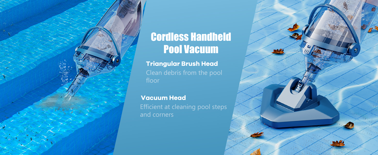 Enhulk Pool Vacuum for Above Ground Pool with a Telescopic